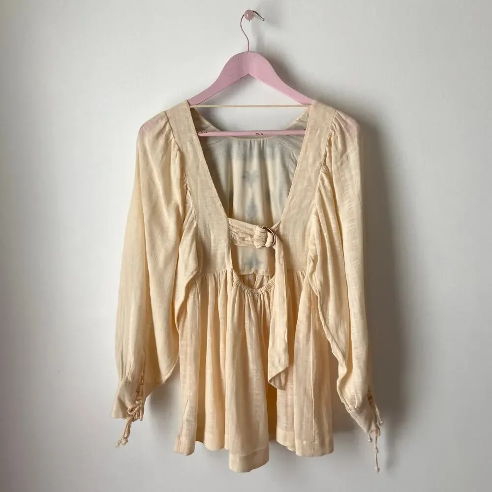 Free People Cream Top